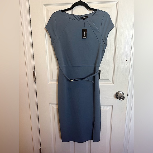 Express Dresses & Skirts - NWT Express Belted Seamed Sheath Dress